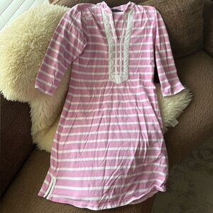 Duffield Lane The Lake Dress in Pink Stripe